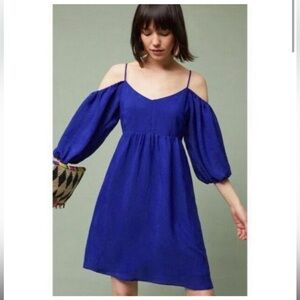 Anthropologie Moulinette Soeurs Women's XS Off The Shoulder Balloon Sleeve Dress